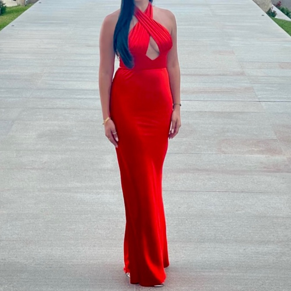 Sau Lee Liv Satin Gown - Gem